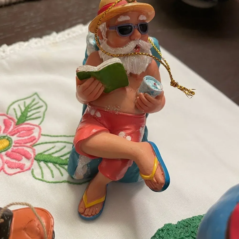 Santa Cowboy Themed Ornaments and Figures